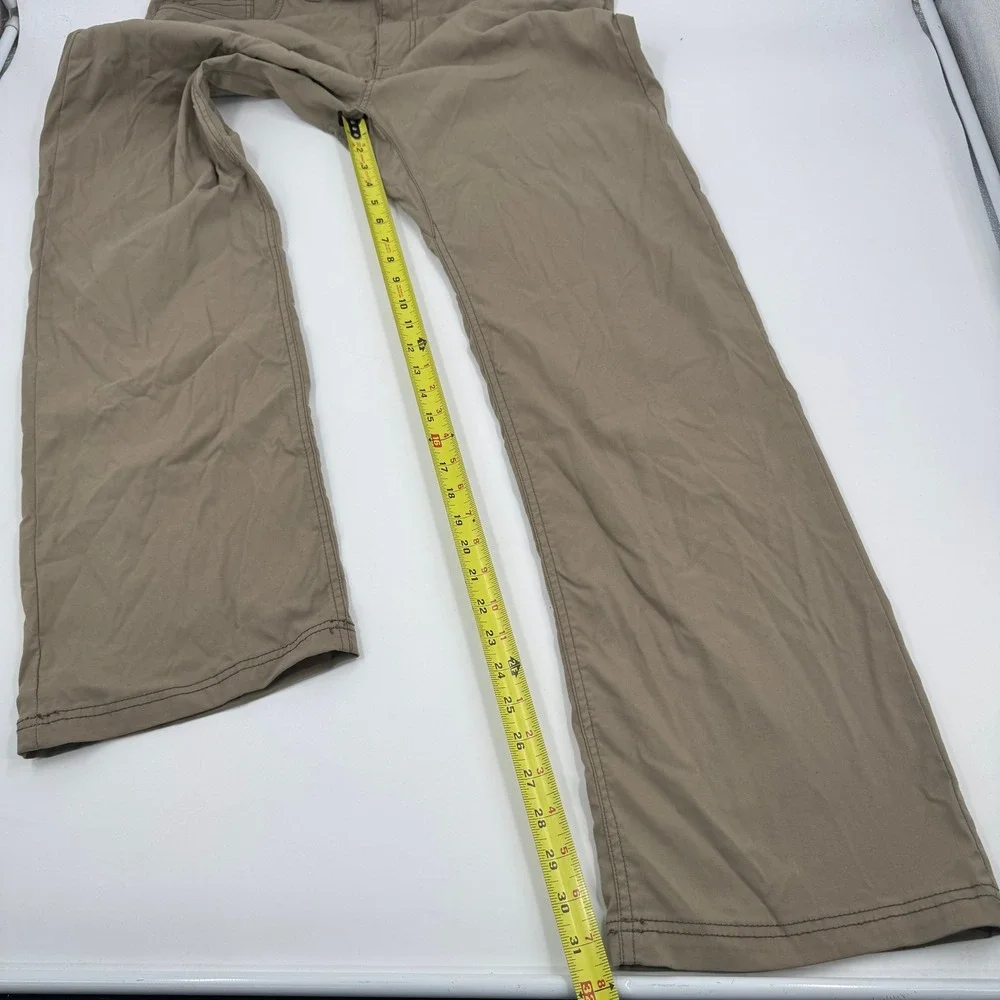 Prana Zion Slim Fit Pants Mens 38x34 Mud Khaki Stretch Hiking Outdoor Trousers